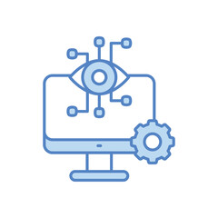 Computer vision vector icon