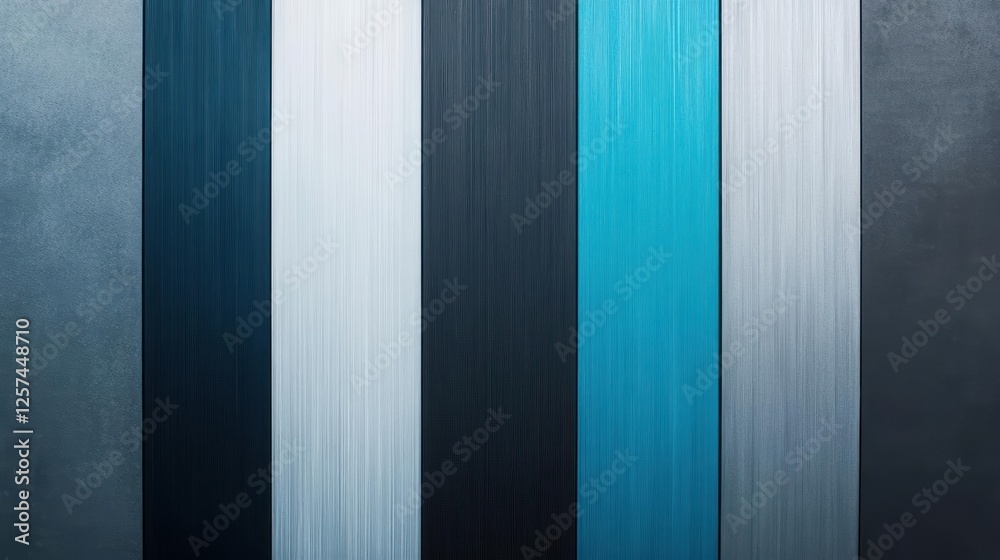 Poster blue and white striped metal surface with texture for background or design use