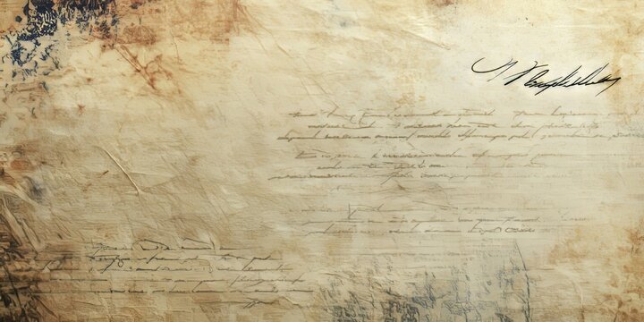 Old parchment recalling president's day and george washington signature