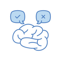 Smart decision vector icon