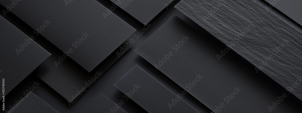 Wall mural abstract minimalist wallpaper with orderly geometric arrangements and patterns on black background. 