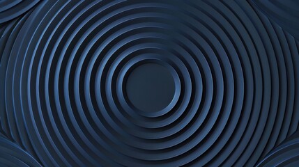 Obraz premium Blue background with concentric circles for design. Banner template with white space in the center for text. Suitable for minimalist abstract wallpaper and contemporary graphic design.