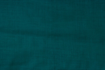 Teal Textile Fabric Texture With Subtle Wrinkles and Cotton Material Surface
