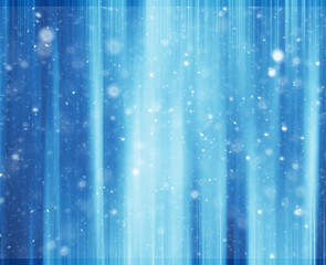 blue snow lines background / abstract background christmas blue snowflakes blurred background, snow flakes