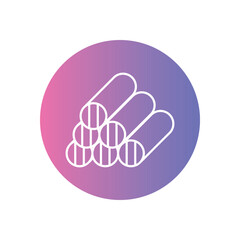 Fototapeta premium Yoga Bolster icon vector stock illustration