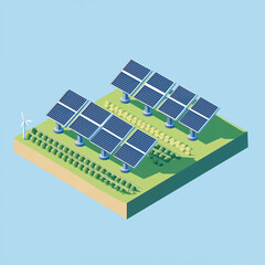 3d render of a building blocks with reflection