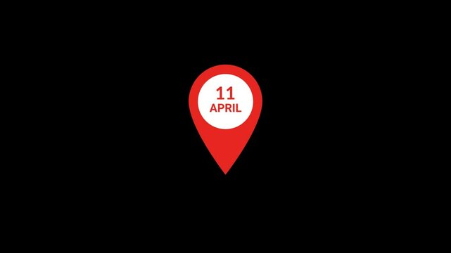 11 April Location pin Animation