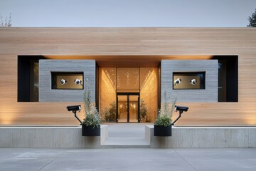 Modern Architectural Design Featuring Natural Materials and Light
