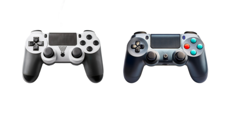 video game controller isolated on transparent or white background, gaming controller