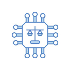 Ethical AI scales vector icon