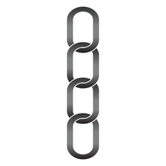 Obraz premium Chain icon, vector. Silver Chain vector icon. Black link icon. Vector illustration. 