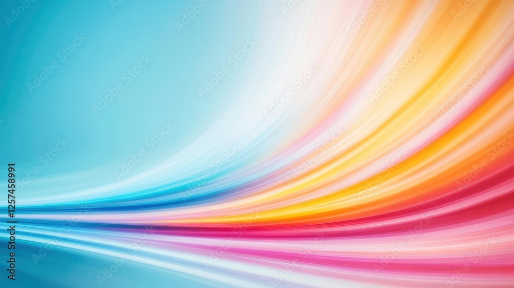 Aufkleber colorful abstract background featuring a blue and orange swirl pattern with dynamic movement and tex