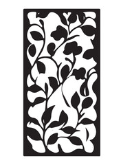 Elegant Floral Laser Cut Wood Panels