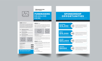 Nonprofit Fundraising , Sponsorship Levels Event Flyers 2 style design layout concept	