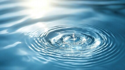 Serene Water Drop Ripple Effect: A Captivating Image of Tranquility