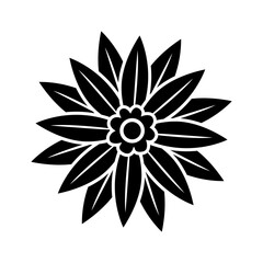 Flower icon vector. Garden illustration sign. Flora symbol or logo.