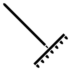 Rake icon vector. Garden tool illustration sign. Farm symbol or logo.