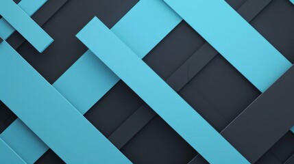 Modern Banner Template with Intersecting Rectangles on blue Background. Minimalist Geometric Design with Central White Space for Text. Ideal for Contemporary Digital Use.