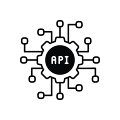 API connection vector icon