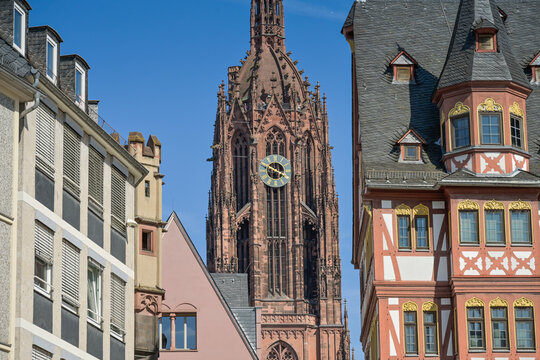 R&ouml;misch-katholischer Kaiserdom St. Bartholom&auml;us, Domplatz, Frankfurt am Main, Hessen, Deutschland
