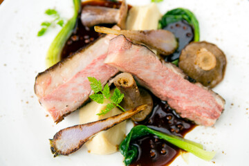 Wagyu Beef Steak Vegetable Meal