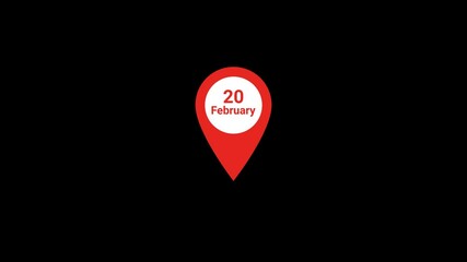 20 February Location pin Animation