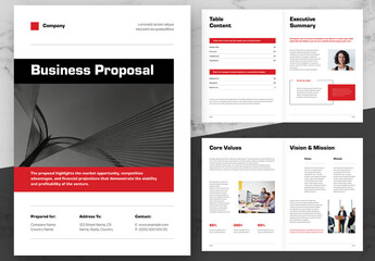 Red And White Business Proposal