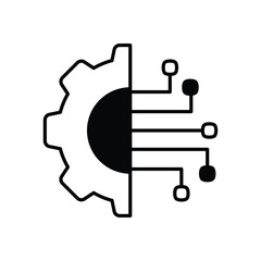 Deep learning vector icon