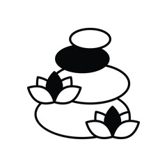 Hot Stones icon vector stock illustration