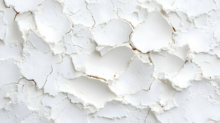 Obraz premium White powder texture background, cracked surface
