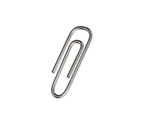 A sleek metal paperclip, perfect for organizing and securing documents, 3d illustration