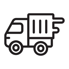 Truck line icon