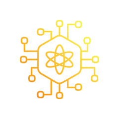 Quantum computing vector icon