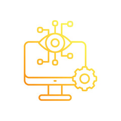 Computer vision vector icon