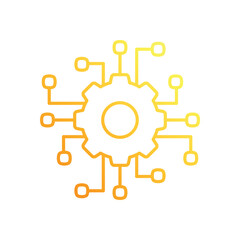 Algorithm gears vector icon
