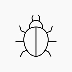 Bug icon. simple vector icon