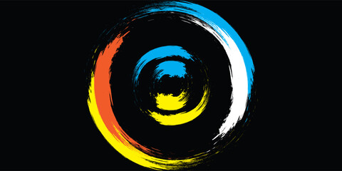 Abstract Circular Line Trails Moving in Circle. Blue Digital Business or Science Background. Medical Research or Tech Innovation Online Webinar Presentation Event. Conference or Forum Vector