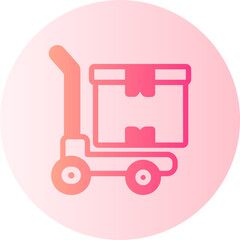 Hand Truck  gradient icon