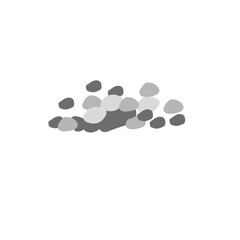 vector illustration of pile of pebbles