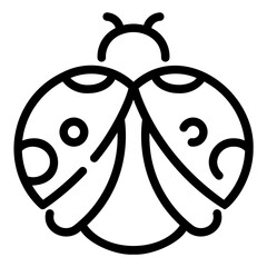 ladybug Line Icon © Barudak Lier