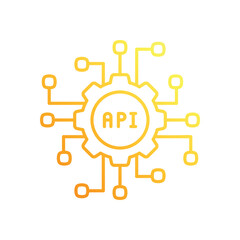 Obraz premium API connection vector icon