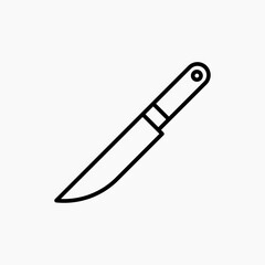 Kitchen knife icon. simple vector icon