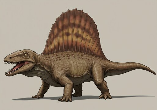 Dimetrodon Dinosaur Illustration