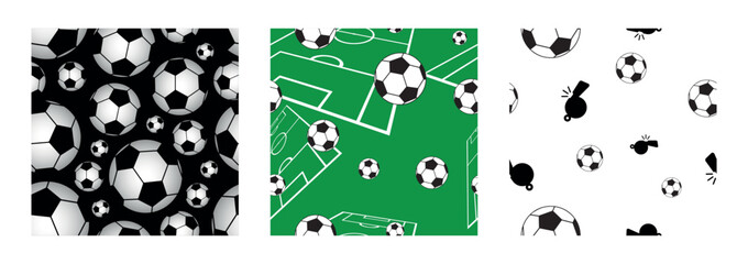 pattern with soccer balls.	