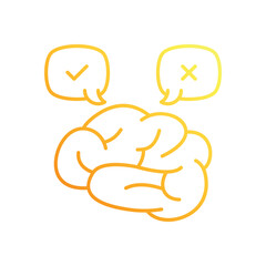 Smart decision vector icon