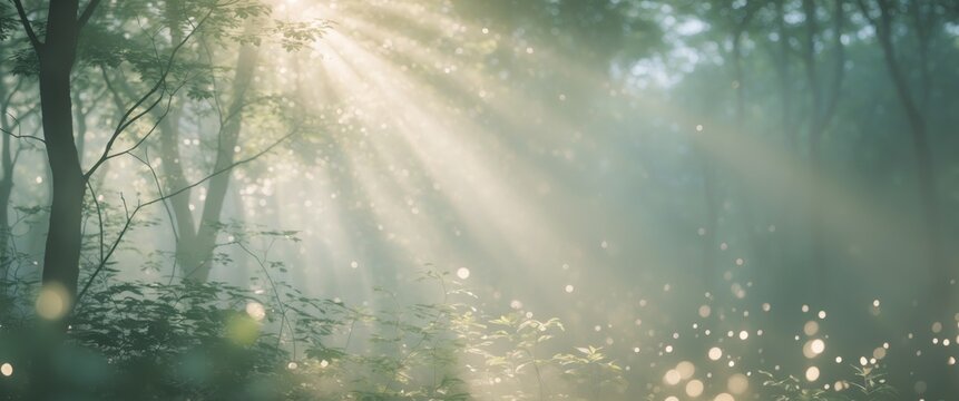 Gentle Light Effects with Sparkling Nature Background.