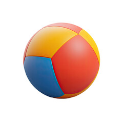 Fototapeta premium Colorful beach ball isolated on white background