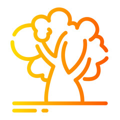 tree Line Gradient Icon