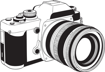  Camera Outline Vector Illustration