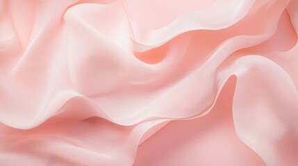 Obraz premium A soft, flowing fabric in a delicate pink hue, creating an elegant and serene atmosphere.